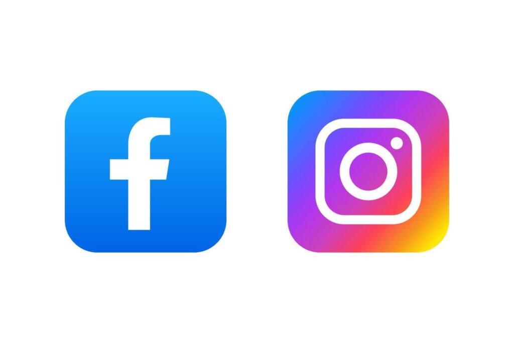 Facebook and Instagram icons